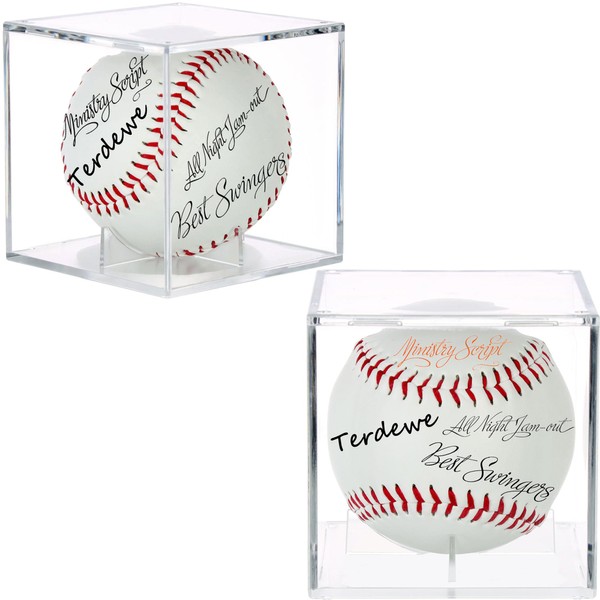 2 Pack Baseball Display Case, Baseball Box with UV Protected,Acrylic