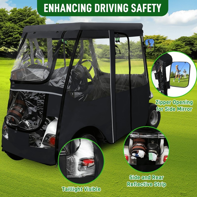 Cartalia Golf Cart Driving Enclosure 2 Passenger for EZGO TXT/RXV,