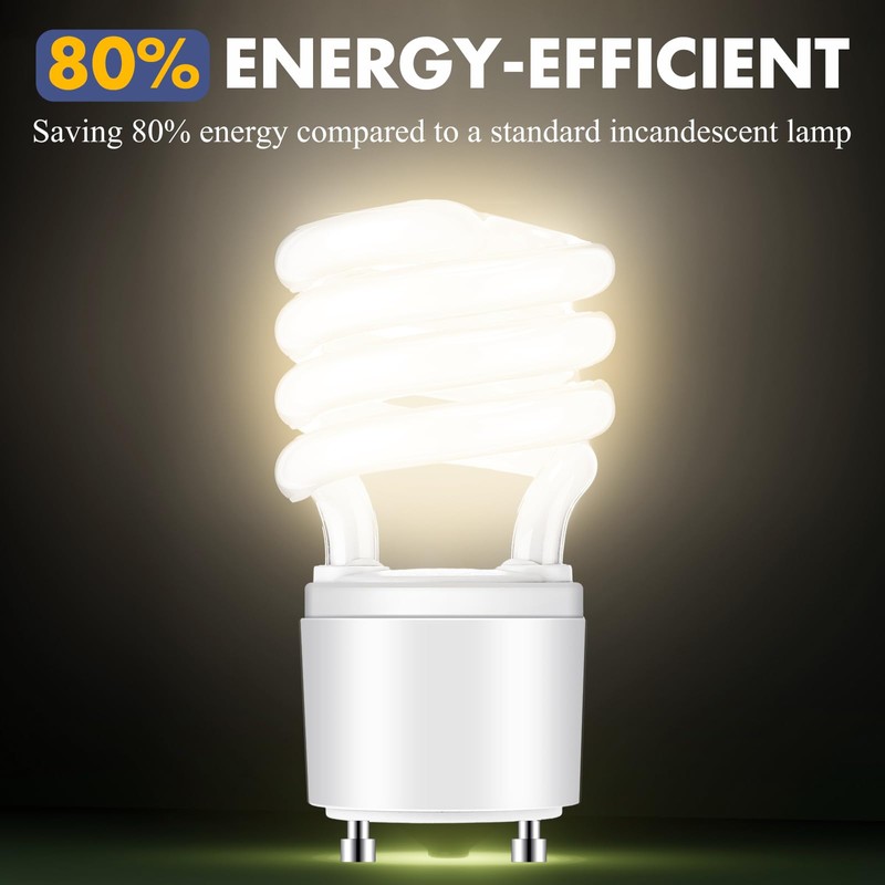 Honoson 2 Pcs 13W T3 Spiral GU24 CFL LED Light