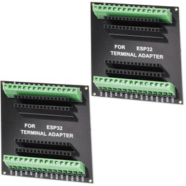 Pack of 2 ESP32 Breakout Board for 30PIN, ESP32 Development Board 2.4 GHz Dual Core WLAN WiFi + Bluetooth 2-in-1 Microcontroller ESP-WROOM-32 Chip for Arduino