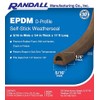 Premium EPDM Rubber Self-Stick Weatherseal Bulb, 5/16" W, 1/4" T,