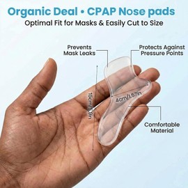 Paquete de 5 almohadillas para orejas de gel para la nariz CPAP – sellador de fugas de máscara de gel CPAP – Protector de nariz CPAP – Almohadilla nasal CPAP – Almohadilla cómoda para la nariz – almohadillas para orejas de nariz CPAP – almohadillas para o