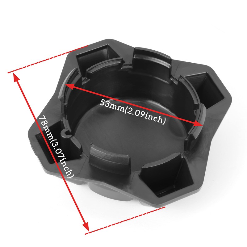 SAUTVS Tire Wheel Hub Caps for Can-Am Defender, Black Dust
