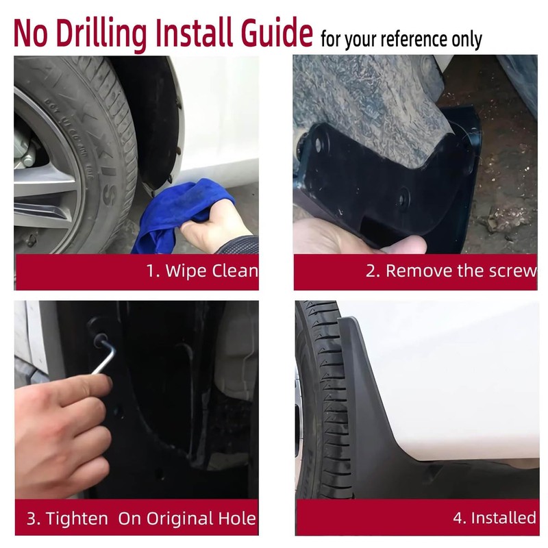 Mud Flaps Kit for 2024 2025 Toyota Tacoma Accessories Mud