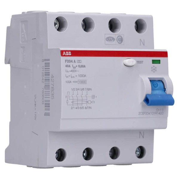 ABB F204 A-40/0.03 Residual Current Circuit Breaker 4P Type A