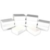 FindingKing 12 Cotton Boxes White Pendant Chain Charm Jewelry Displays