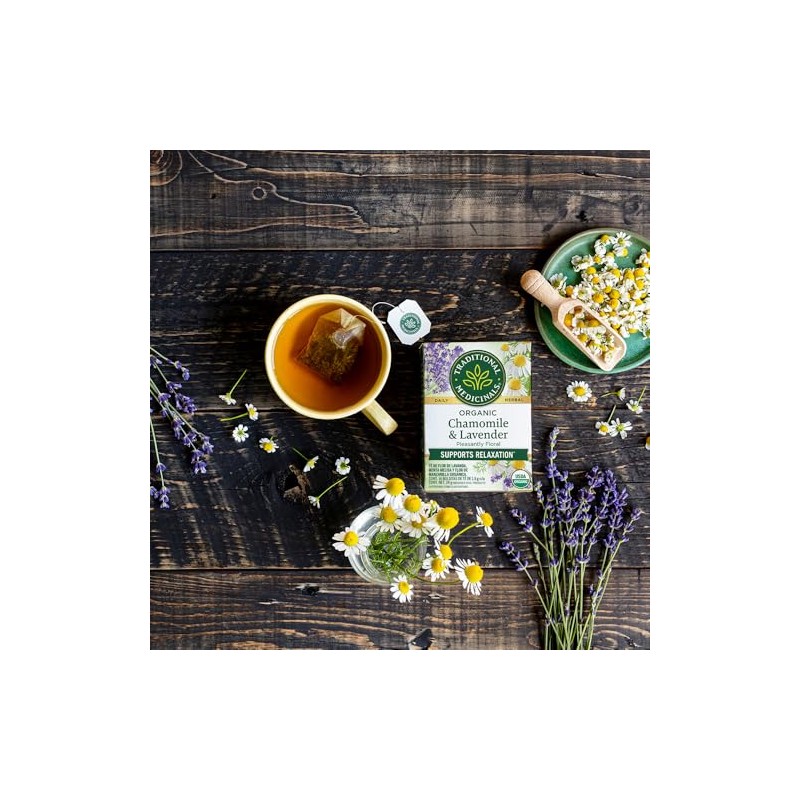 Traditional Medicinals Té orgánico Manzanilla con Lavanda, Con aroma a