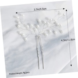 Baluue 1pc U-shaped Hairpin Handmade Bridal Hair Clip for Weddings Parties and Photo Props Elegant Hair Accessory for Women and Girls Sparkling Design