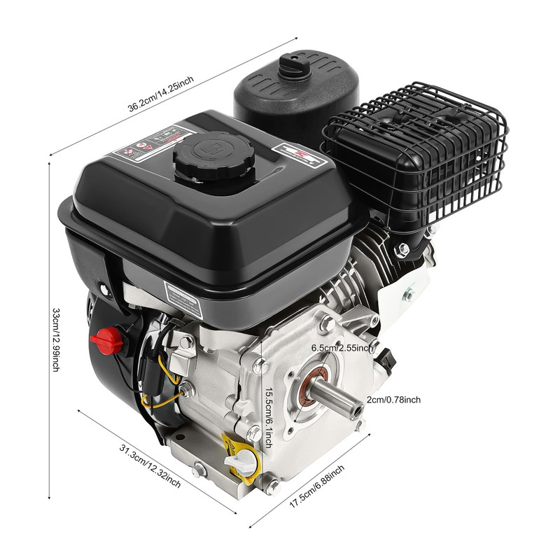 GrfceVue 7.5HP 4-Stroke Gas Engine, 212CC Mini Bike Engine Horizontal
