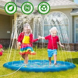 Alberca Bebé Tapete Acuático Chapoteadero Juegos Jardín Niño                                                                                          