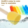 Zalizr 10 Piece Sponge Brush Set, Reusable Wooden Handle Foam