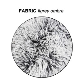 Uhomy 2 Packs Fluffy Plush Pillow Cover 18"x18", Luxury Gray Soft Fuzzy Faux Fur Throw Pillow Cover Cushion Case for Sofa Bed, Fall Winter Home Decorative Gray Ombre 45x45 cm Two Sides Fur