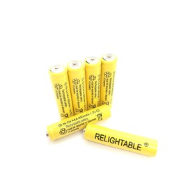 Relightable NiCd AA/AAA 600mAh 1.2V Rechargeable Batteries for Solar Lights, Garden Lights and Remotes (6PCS AAA 600mAh Batteries)