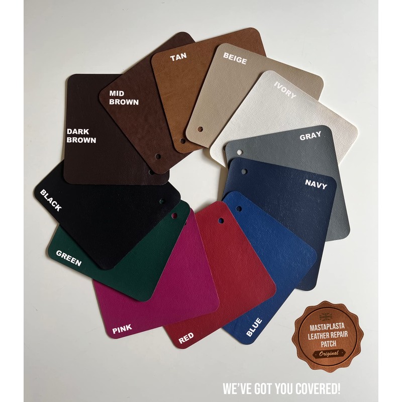 MastaPlasta Instant Self-Adhesive Premium Leather Repair Patch. Ivory Flag 4