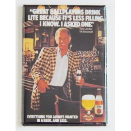 Blue Crab Magnets Bob Uecker Advertisement FRIDGE MAGNET poster beer alcohol - 1.75 x 2.75 inches