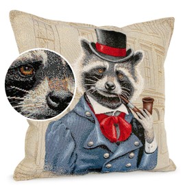 ANRO Cushion Cover Decorative Cushion Sofa Cushion Cover Tapestry Badger 45 x 45 cm without Filling