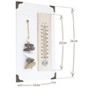 com-four® Analogue Thermometer - Maritime Wall Thermometer for Indoor Use