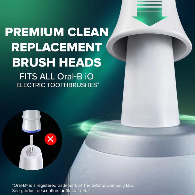 Reach® Trios™ Premium Clean Replacement Toothbrush Heads, Fits All Oral-B