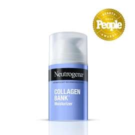 Neutrogena Crema hidratante facial de Collagen Bank, crema de colágeno diaria antienvejecimiento para cara y cuello con bakuchiol, loción facial para apoyar el colágeno natural de la piel para una