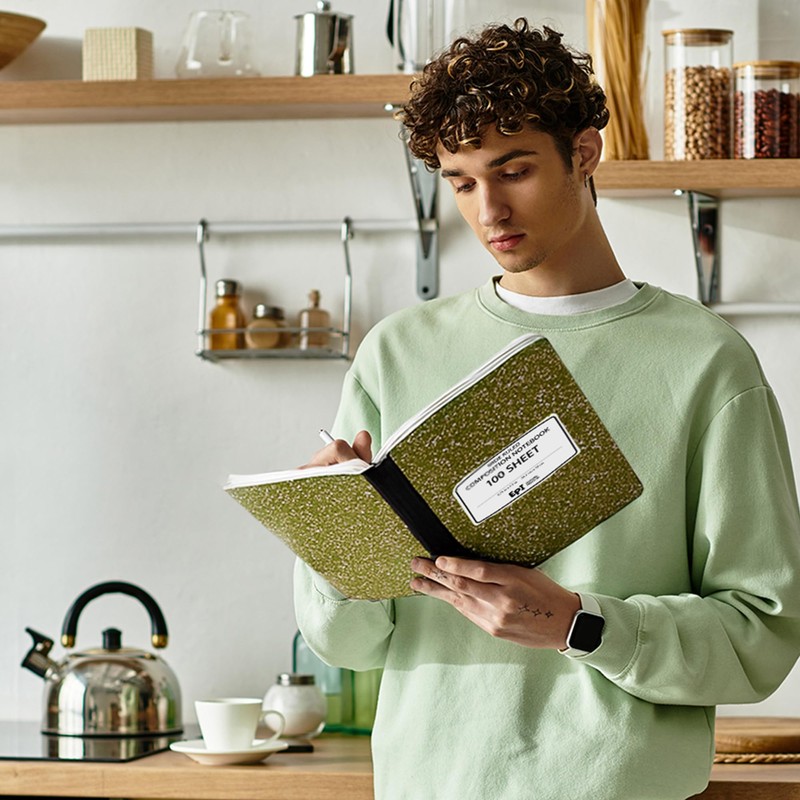 4 Pack - EPI Wide Ruled Marble Composition Notebook -