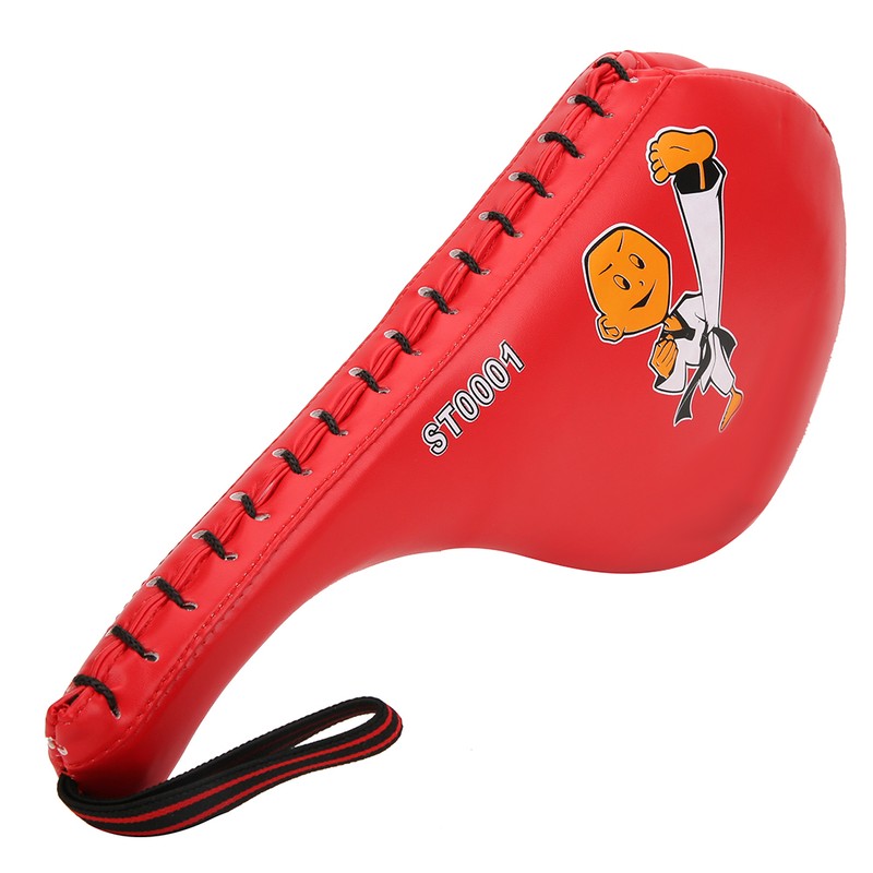 ST0001 PU Leather Red Children Taekwondo Boxing Hand Foot Pad
