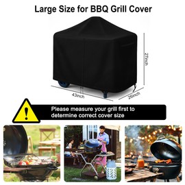Charcoal Grills Cover for SNS Grills 22", 420D Heavy Duty Water-Resistant BBQ Grill Cover Outdoor Grill Cover Waterproof Griddle Covers with Drawstring, Black