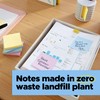 Post-it 100% Recycled Paper Super Sticky Notes, 2X The Sticking