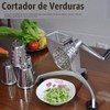 Oumefar Cortador de Verduras Manual, Manivela 5 Cuchillas, Acero Inoxidable