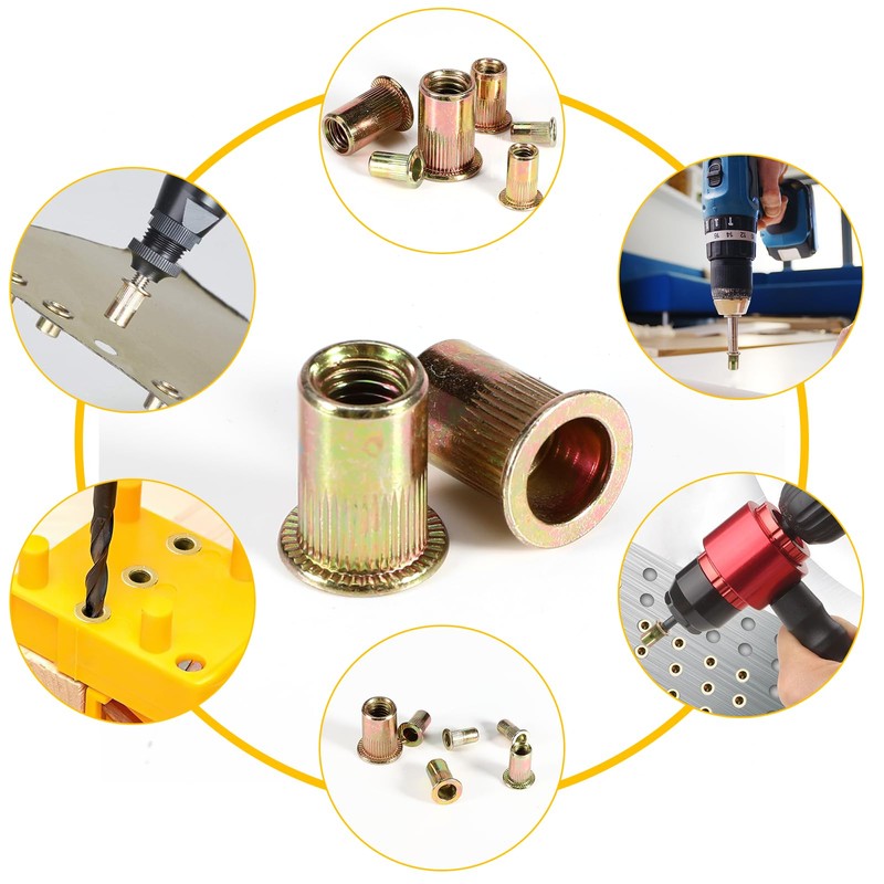 165 Pieces Rivet Nuts Set Thread Rivets M3 M4 M5