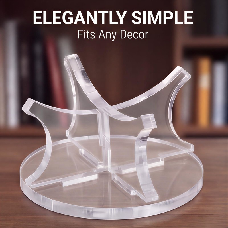 PATIKIL 8pcs Acrylic Small Ball Stand Holder | Clear Sports