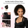 AliLeader Curly Ponytail Extension 10 Inch Drawstring Ponytail for Women
