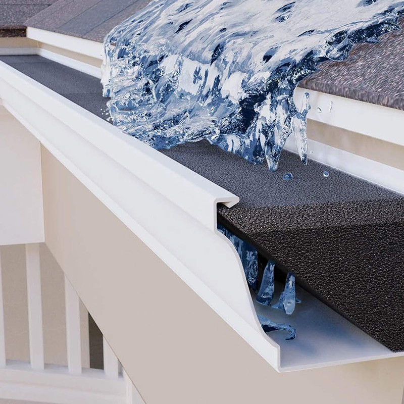 GutterStuff Pro Gutter Guard - 4-Inch Half Round Foam Gutter