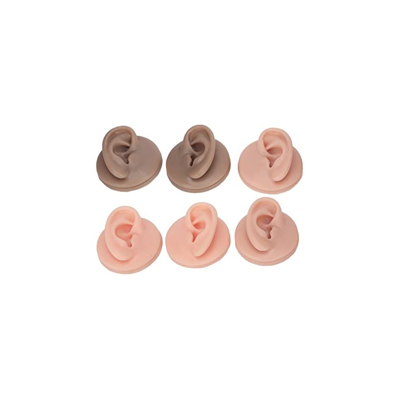 Tres pares de moldes de silicona para orejas con soportes