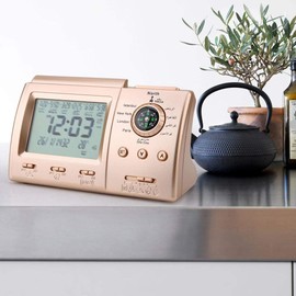 Digital Islamic Clock Alarm Prayer Alarm Gold Colour LCD Multifunction Azan Clock Pray Time Reminder Islamic Gifts