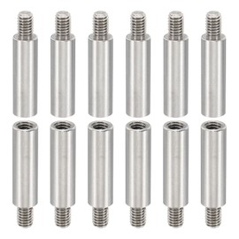 PATIKIL 24pcs M4 Standoffs, M4 20+6mm Spacer Standoffs Steel Threaded Standoffs Screws Kit 4mm ID 6mm OD Metric Male Female Thread Adapters for Circuit Board PCB RC Drones Motherboard
