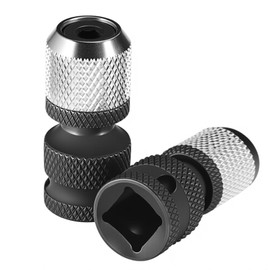 2 PCS impact wrench adapter quick-release Design Upgraded to Heavy-Duty Thickness 1/2 Square Drive to 1/4 Hex Female Socket, Impact Drill Adapter, CrMo Steel