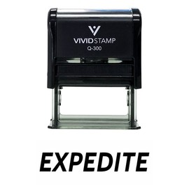 EXPEDITE Self Inking Rubber Stamp (Black Ink) - Large