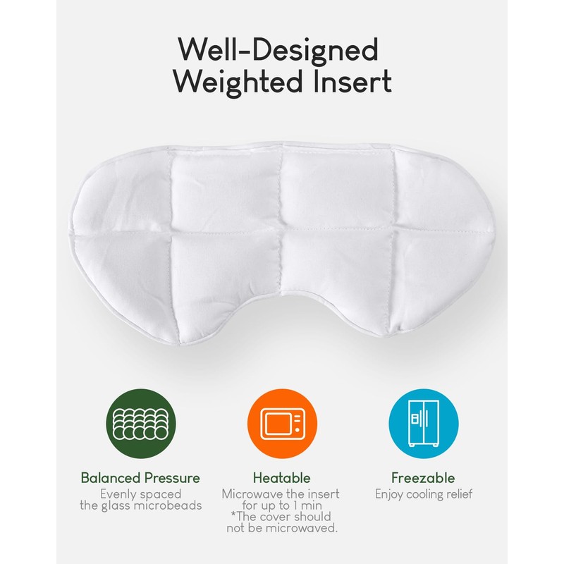 Sivio Weighted Eye Mask for Women & Men, Heatable and