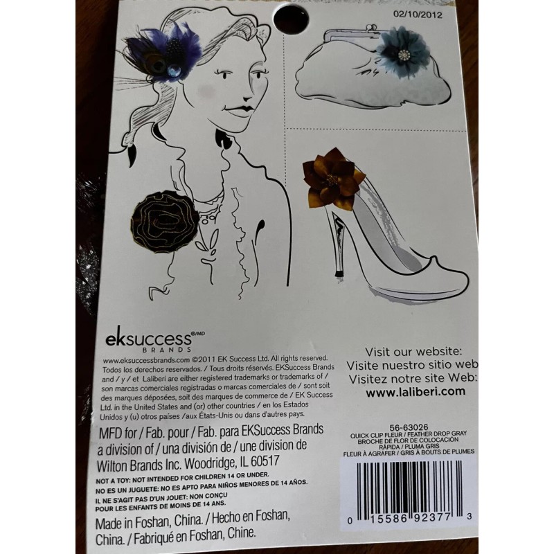 Laliberi Versatile Feather Clip With Faux Gem