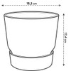 elho Greenville Round 18 - Flower Pot for Indoor and