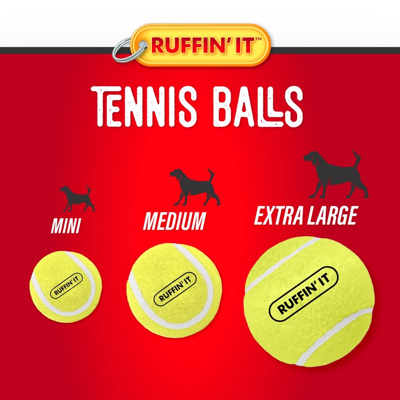 Ruffin' It Small Tennis Balls - Small Sized Dog Toy