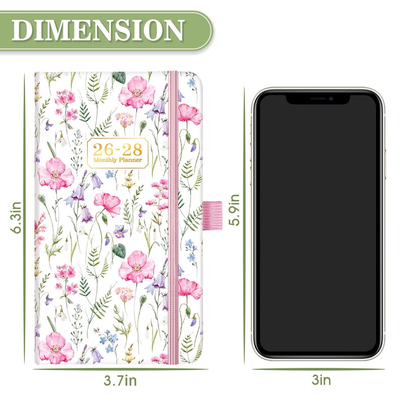 Pocket Calendar 2026-2028 - 3 Year Monthly Planner 2026-2028, January