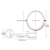 gotonovo Wall Mounted Magnifying Mirror Pivoting Arm Double Sided Swivel