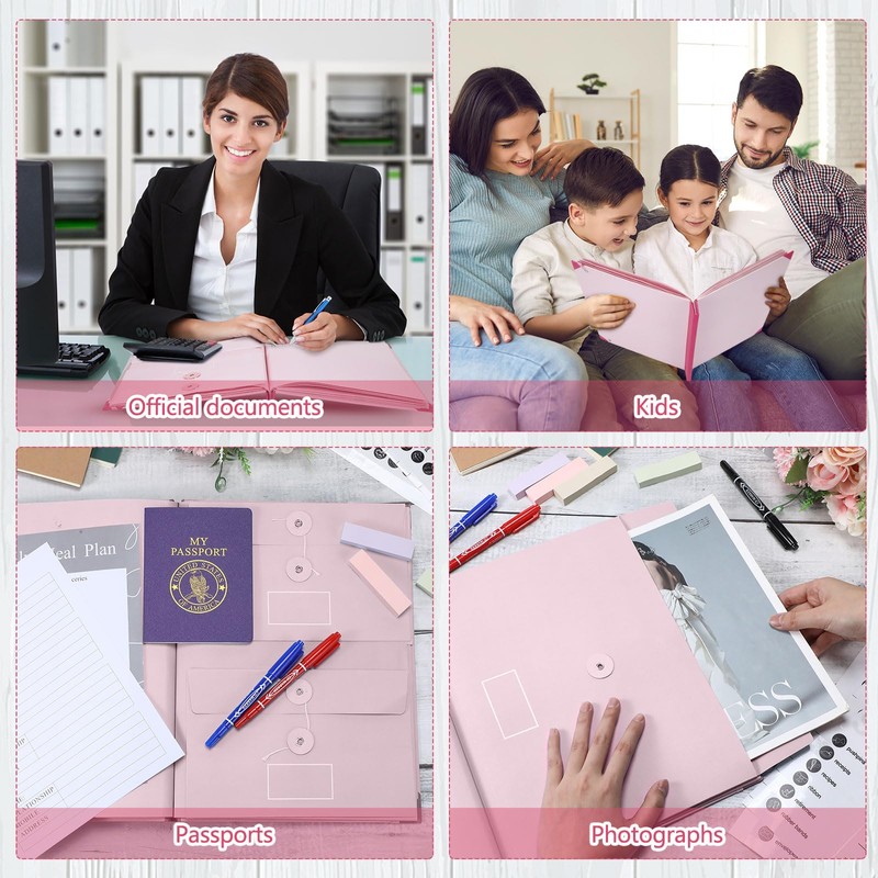 MotiMind 2 Pack Folio Document Organizer with Labels Folio Folders