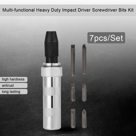 7pcs Set Multi functional Heavy Duty Impact Driver Screwdriver Bits Kit with Case
