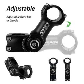 ANCLLO Adjustable Bicycle Stem ± 60 Degree 31.8mm Adjustable Mountain Bike Handlebar Extension 110mm for Mountain Bike Road Bike Cycling