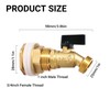 UMETASS Brass Rain Barrel Spigot Kit with 3/4" GHT, Quarter