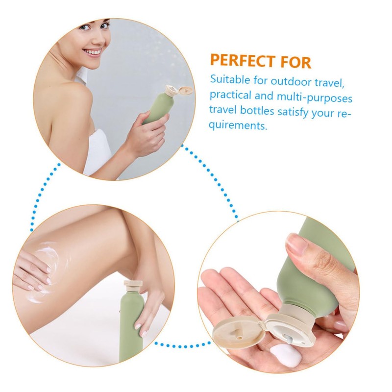 Gatuida Travel-Sized Flip Cap Bottle Empty Plastic Squeeze Bottle Leakproof