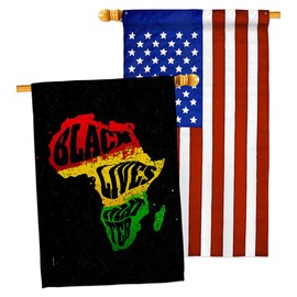 Cant Breathe BLM Wall Hanging Decor American Flag Banner Pack Patio Porch Lawn Garden Room Decorations Outdoor Tapestry Yard Signs Art Black History Month BLM African Americans Heritage Made in USA