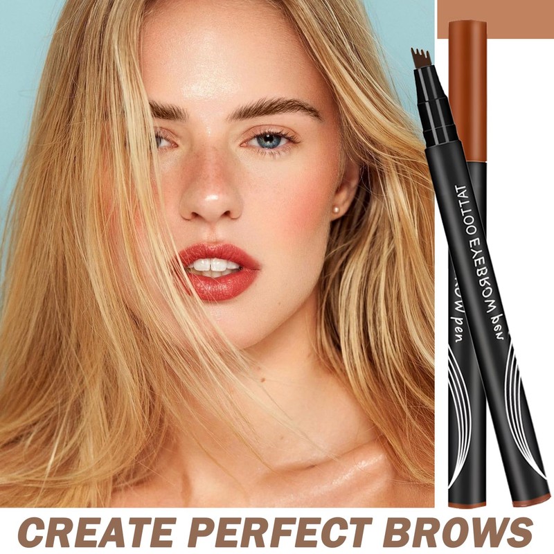 AIUEO Microblading Eyebrow Pencil Dark Brown Eyebrow Pen Long Lasting